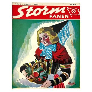 Original WWII Danish NSU 'Stormfanen' magazine - Nr. 3 - March 1943
