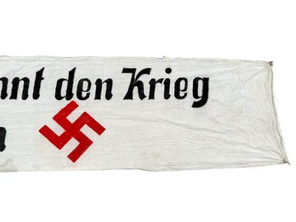 very large German Adolf Hitler propaganda banner - Militaria - WWII - WW2 - collectibles - très grande bannière de propagande allemande d'Adolf Hitler - drapeau - matériel de guerre boutique militaria