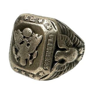 Original WWII US army silver ring