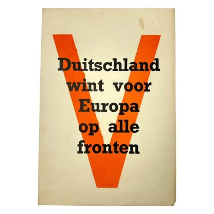 Original WWII Dutch NSB leaflet V = Victory