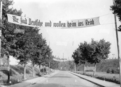 An example of a similar type of street banner during the war.