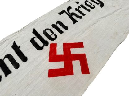 very large German Adolf Hitler propaganda banner - Militaria - WWII - WW2 - collectibles - très grande bannière de propagande allemande d'Adolf Hitler - drapeau - matériel de guerre boutique militaria