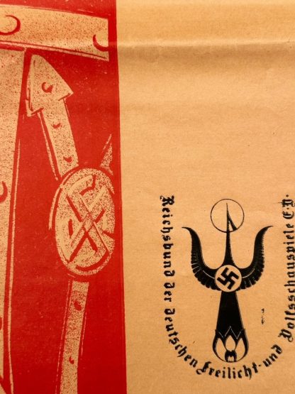 Original 1934 Reichsbund der deutschen Freilicht und Volksschauspiele festivity poster (Grassau)