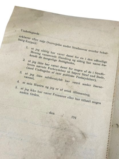 Original WWII Danish SS-Schalburgkorps leaflet