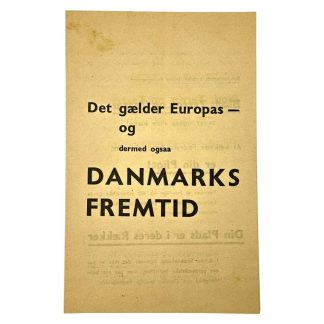 Dansk Waffen-SS flyveblad - Danmark - Militaria - Collaboration - WWII - Andenverdenskrig