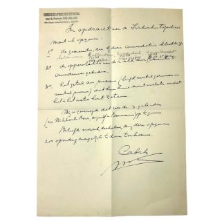 Original WWII Dutch letter from the evacuation commissioner in Gouda