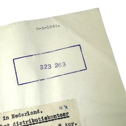 Original WWII Dutch NSB document regarding a resistance action in Kloosterzande (Zeeland)