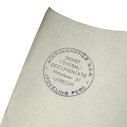 Original WWII Dutch NSB document regarding a resistance action in Holten (Twente)