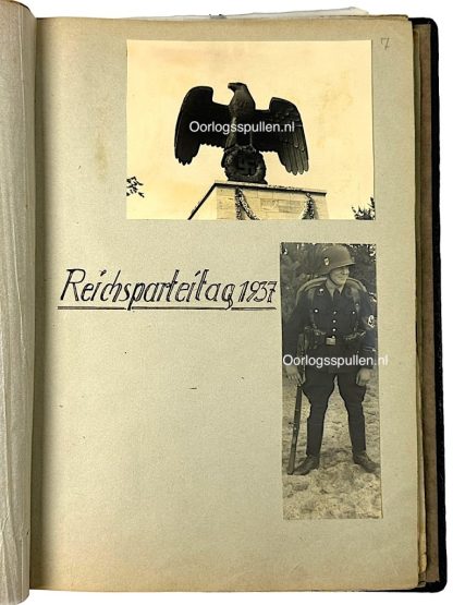Original WWII German SS-Totenkopf-Standarte 1 Oberbayern photo album