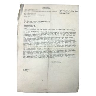Original WWII German document regarding inundations in Gouda, Dordrecht and Rotterdam