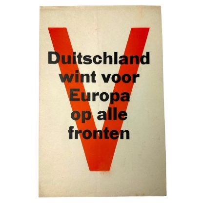 Original WWII Dutch NSB leaflet V = Victory militaria