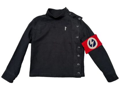 Original 1930s British Union of Fascists tunic with belt, armband and pin