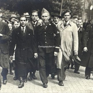 Original WWII Dutch liberation photo of the arrest of a collaborator