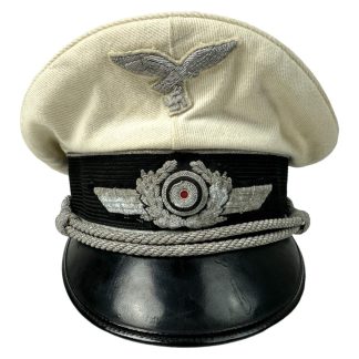 Original WWII German Luftwaffe summer visor cap