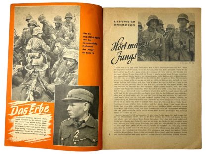 Original WWII German 'Der Pimpf' magazine with SS-Totenkopf soldier on the cover