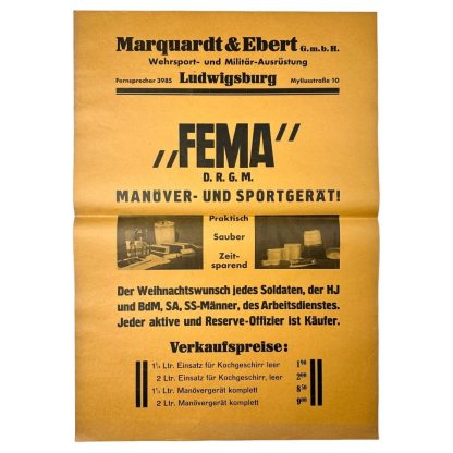 Original WWII German equipment poster