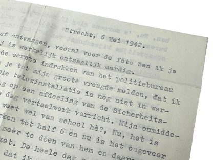 Original WWII Dutch collaboration letter to N.A.D. girl in Goirle