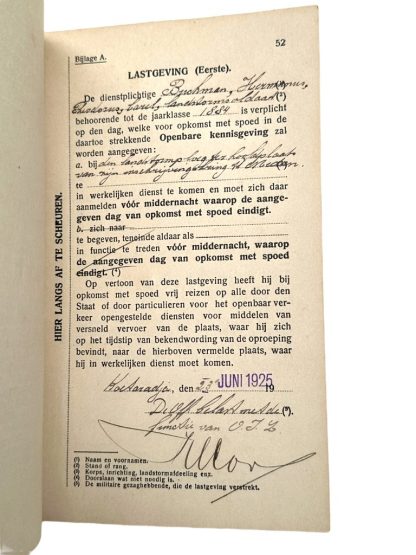 Original Pre 1940 Dutch-Indies 'KNIL' pocket book