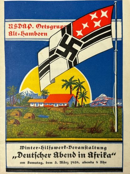 Original WWII German brochure 'Deutscher Abend in Afrika'