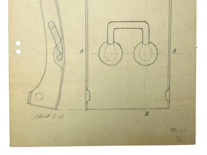 Original WWII German buckle design drawing