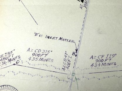Original WWII US Battle of the Bulge antitank minefield sketch/map 204th Engineer Combat Battalion of the US 3rd Army Militaria Collectibles Ardennes Offensive ardennaise
