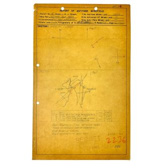 Original WWII US antitank minefield sketch/map of the town of Hepscheid