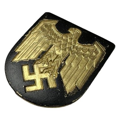 Original WWII German Kriegsmarine tropical pith helmet shield