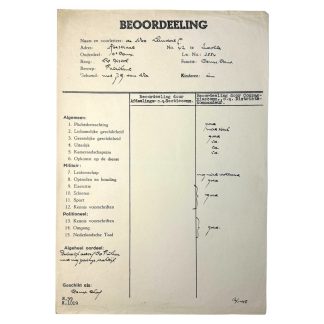 Original WWII Dutch 'Landwacht Nederland' assement document