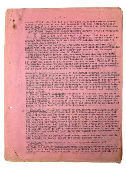 Original WWII Flemish VNV report from Berlin in June 1941