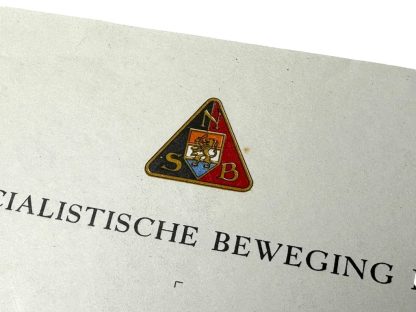 Original WWII Dutch NSB document regarding the Memorial of the Dutch Volunteer Legion signed by Scheltinga