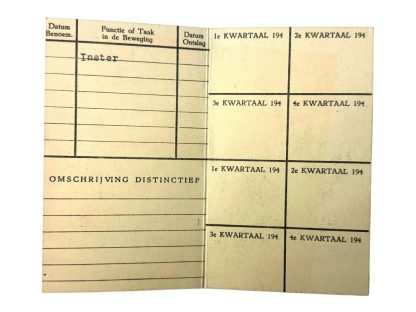 Original WWII Dutch NSB workers card and administrative cards
