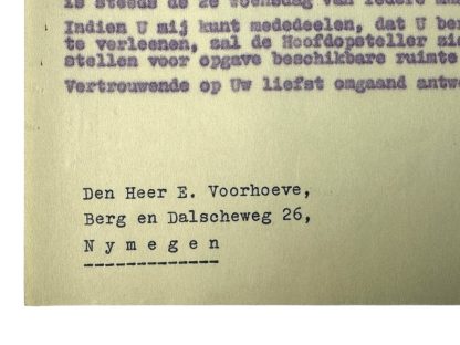Original WWII Dutch Nationale Jeugdstorm document from Propaganda leader Ernst Voorhoeve