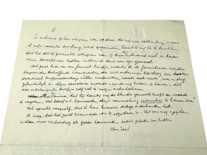 Original WWII Dutch NSB hand signed letter from Cornelis van Geelkerken