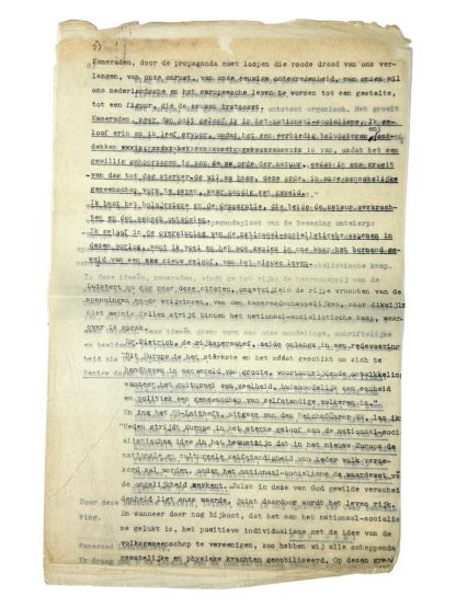 Original WWII Dutch NSB speech of Ernst Voorhoeve - Berg en Dal near Nijmegen