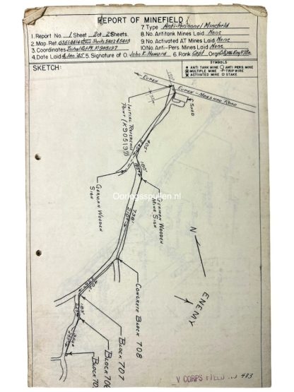 Original WWII US 146th Engineer Combat Battalion maps/sketches set from the Battle of the Bulge