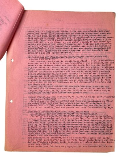 Original WWII Flemish VNV report from Berlin in June 1941