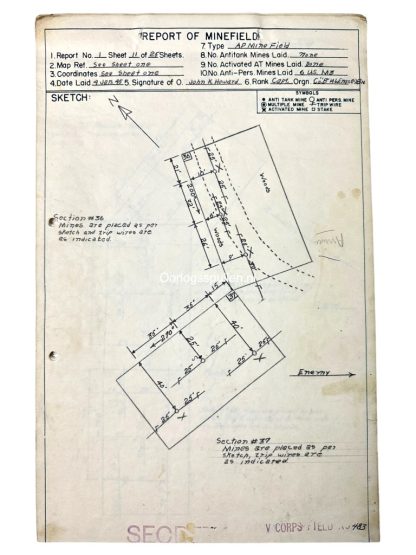 Original WWII US 146th Engineer Combat Battalion maps/sketches set from the Battle of the Bulge