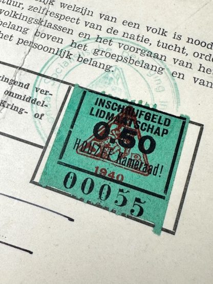 Original WWII Dutch NSB national broadcast membership card and NSB membership card