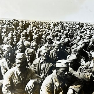 Original WWII German large size photo - Russian prisoners of war