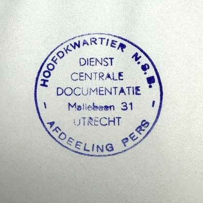 Dit is een NSB document over een overval door het verzet op het distributiekantoor in Slochteren (Groningen).