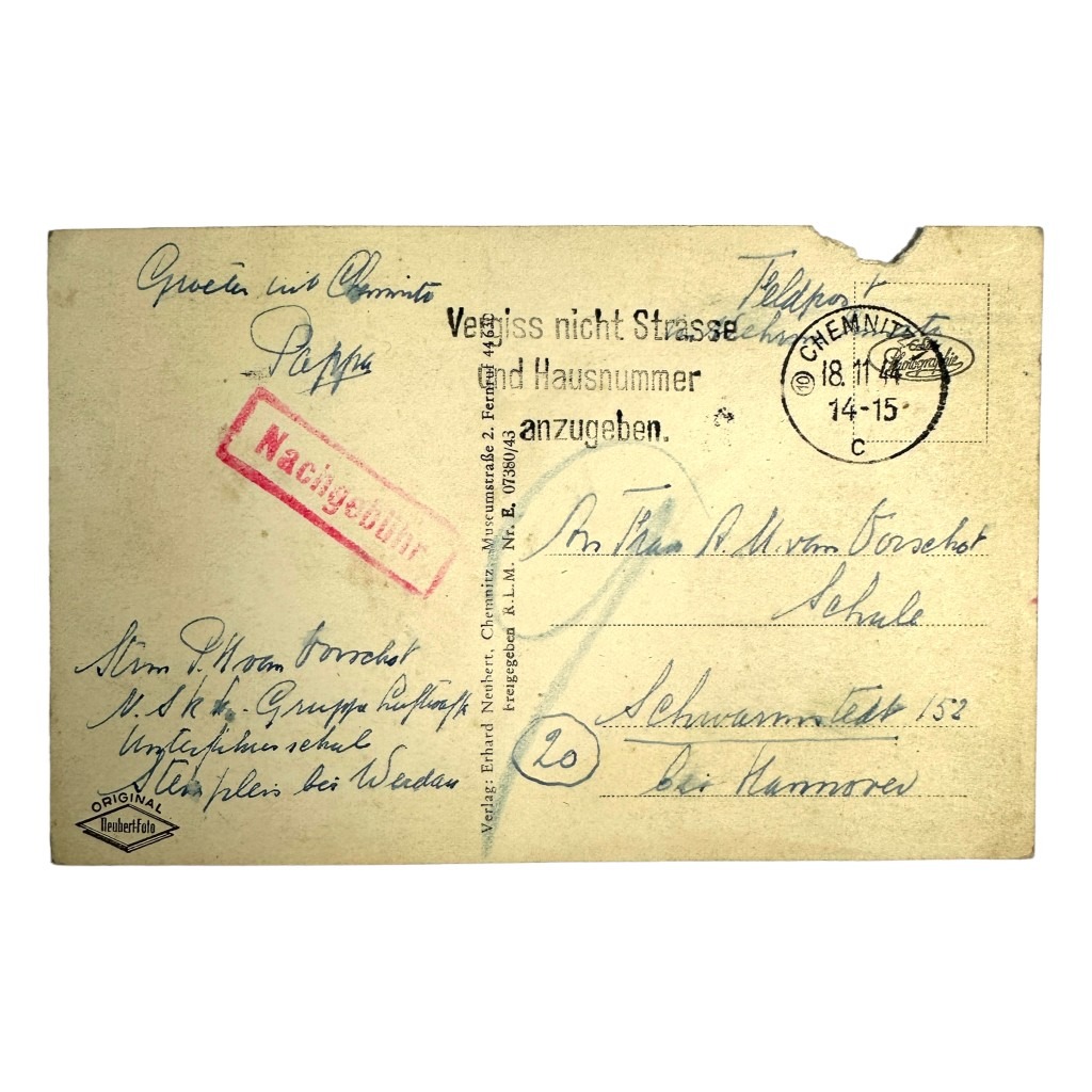 Original WWII Dutch NSKK volunteer field post card - Oorlogsspullen.nl ...