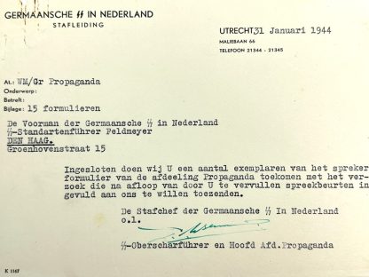 Original WWII Dutch Germaansche SS document