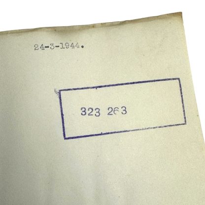 Original WWII Dutch NSB document regarding a resistance action in Hardenberg (Overijssel)