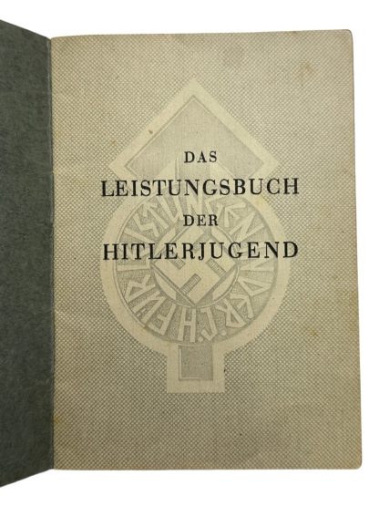 Original WWII German Hitlerjugend Leistungsbuch of a member from Hagen in Nordrhein-Westfalen