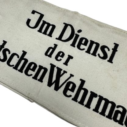Original WWII German 'Im Dienst der Deutsche Wehrmacht' armband