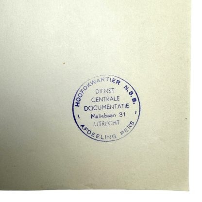 Original WWII Dutch NSB document regarding a resistance action in Kantens (Groningen)