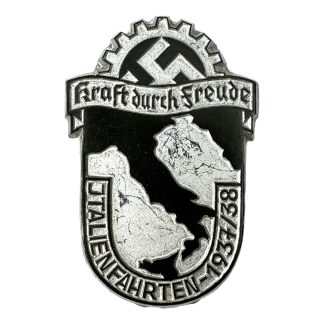 Original WWII German Kraft durch Freude Italienfahrten 1937/38 pin