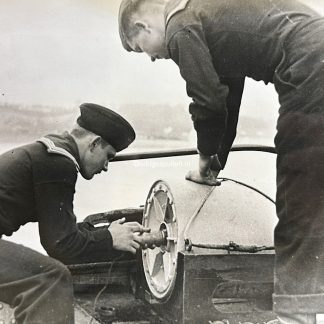 Original WWII German large size photo - Kriegsmarine depth charges