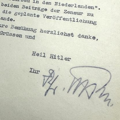 Original WWII German NSDAP letter from Dr. Max Freiherr du Prell to Hauptmann Bruns in Den Haag