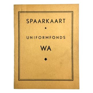Original WWII Dutch NSB WA 'Spaarkaart Uniformfonds'